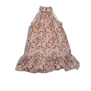 Nicole Miller Dusty Pink Floral Dress – Size 10 – Sleeveless High Neck – GUC